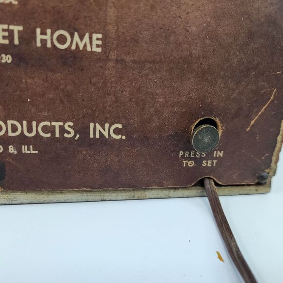 Vintage Haddon Home Sweet Home Lighted Clock Grandma Rocker Fireplace Model 30 U - Picture 8 of 16